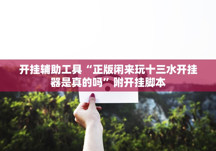 开挂辅助工具“正版闲来玩十三水开挂器是真的吗”附开挂脚本