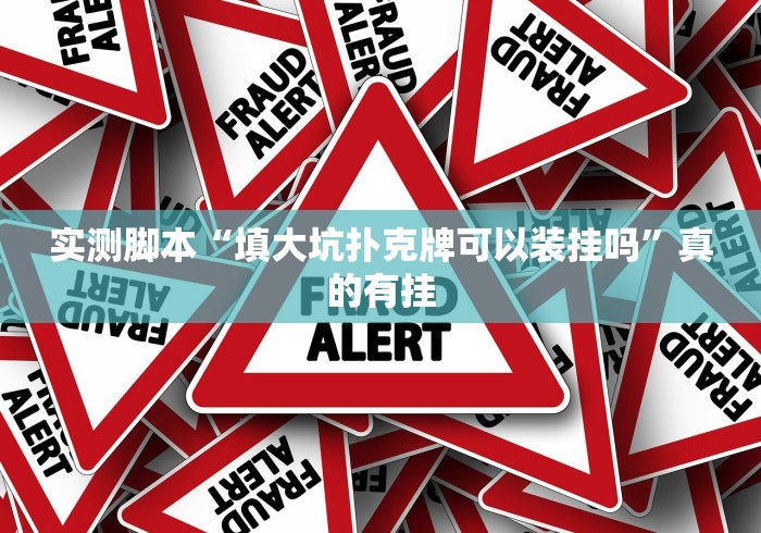 实测脚本“填大坑扑克牌可以装挂吗”真的有挂