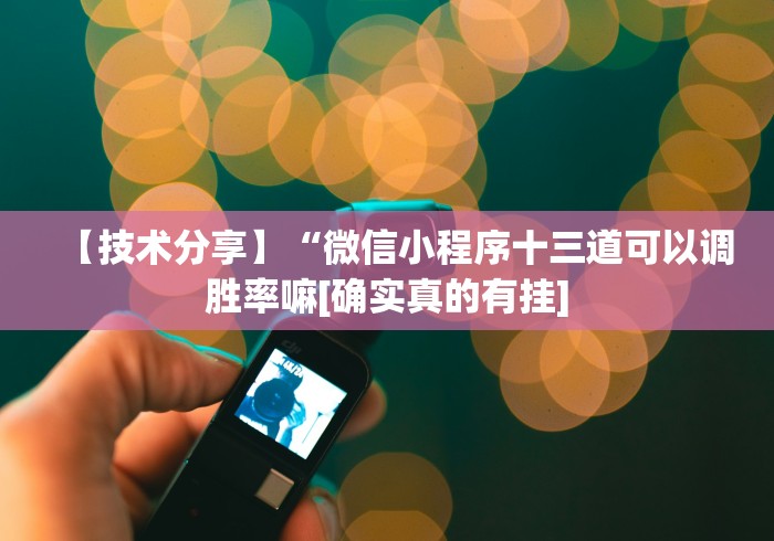 【技术分享】“微信小程序十三道可以调胜率嘛[确实真的有挂]