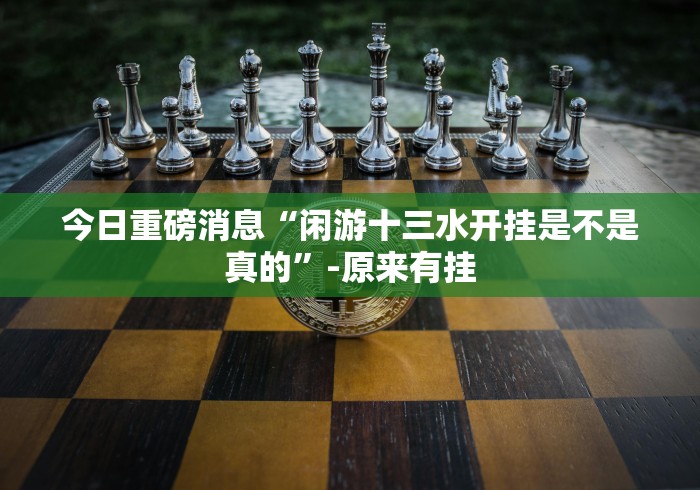 今日重磅消息“闲游十三水开挂是不是真的”-原来有挂