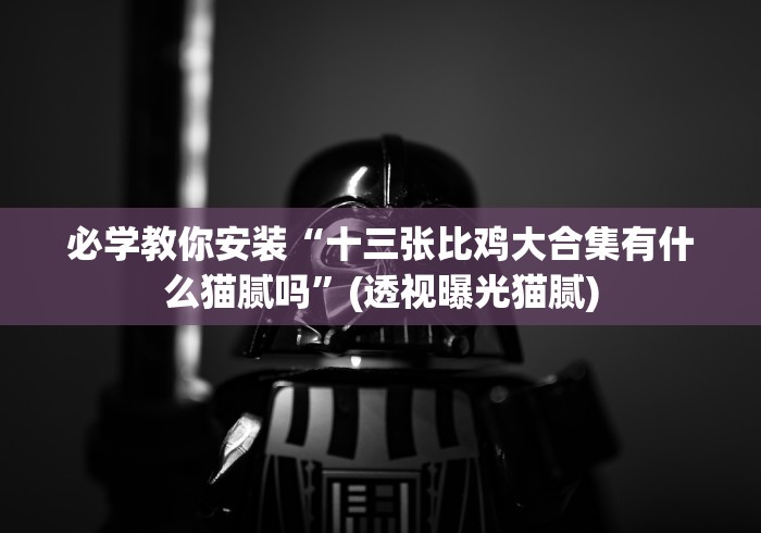 必学教你安装“十三张比鸡大合集有什么猫腻吗”(透视曝光猫腻) 必学教你安装“十三张比鸡大合集有什么猫腻吗”(透视曝光猫腻)