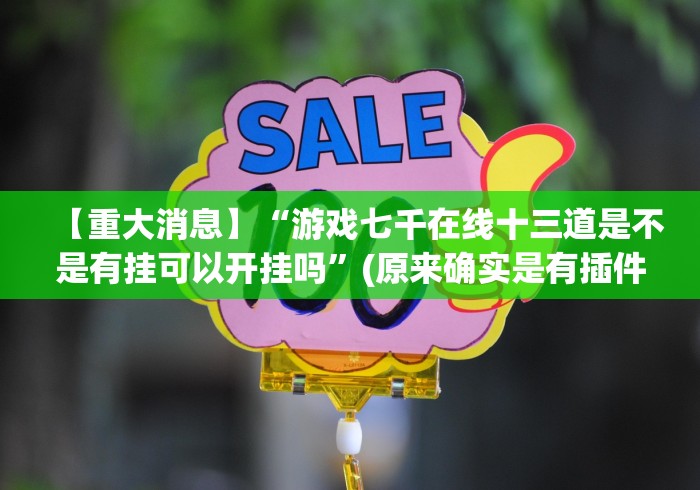 【重大消息】“游戏七千在线十三道是不是有挂可以开挂吗”(原来确实是有插件)