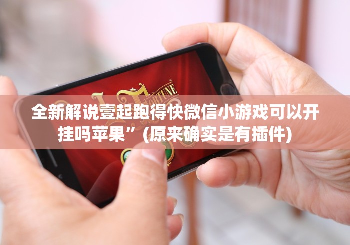 全新解说壹起跑得快微信小游戏可以开挂吗苹果”(原来确实是有插件)