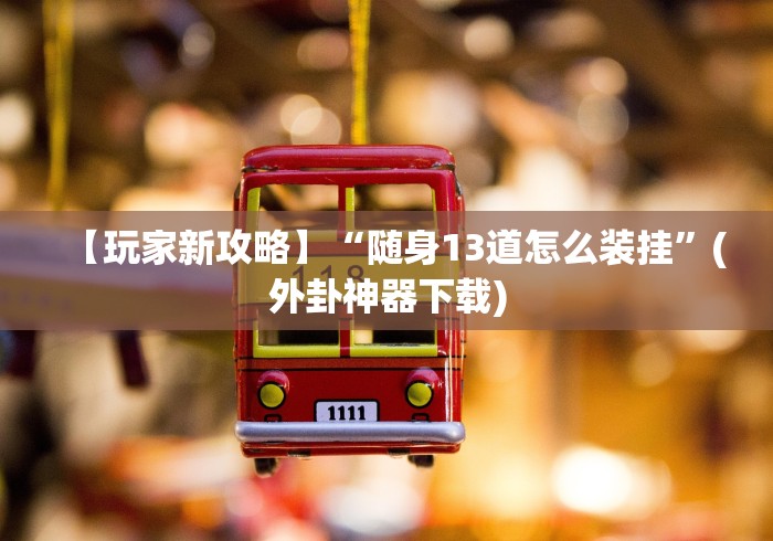 【玩家新攻略】“随身13道怎么装挂”(外卦神器下载)