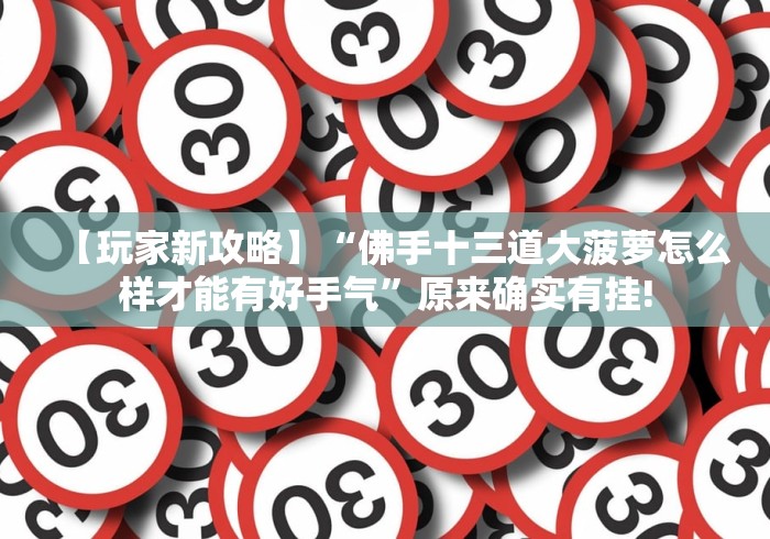 【玩家新攻略】“佛手十三道大菠萝怎么样才能有好手气”原来确实有挂!