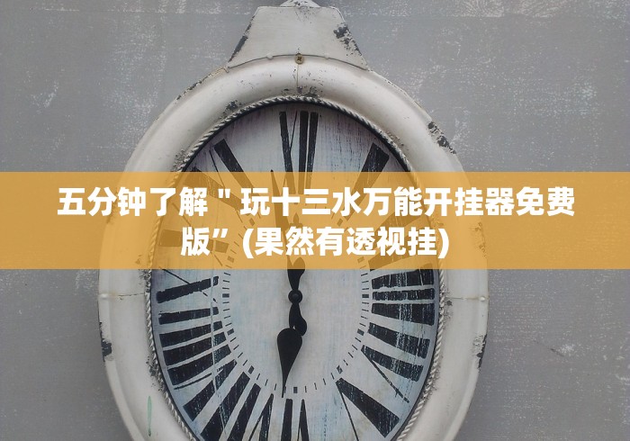 五分钟了解＂玩十三水万能开挂器免费版”(果然有透视挂)