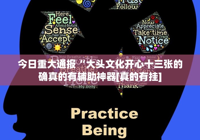 今日重大通报“大头文化开心十三张的确真的有辅助神器[真的有挂]