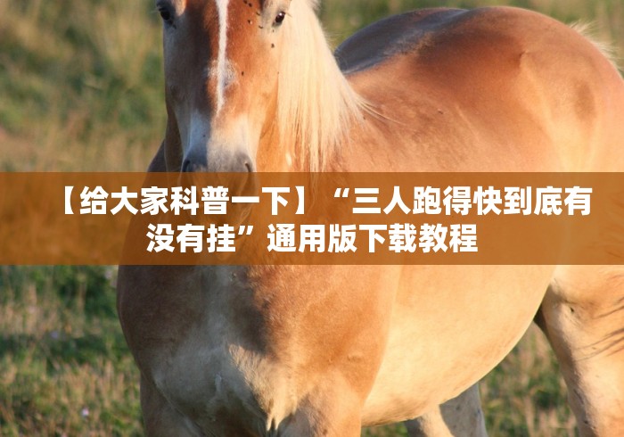 【给大家科普一下】“三人跑得快到底有没有挂”通用版下载教程 【给大家科普一下】“三人跑得快到底有没有挂”通用版下载教程