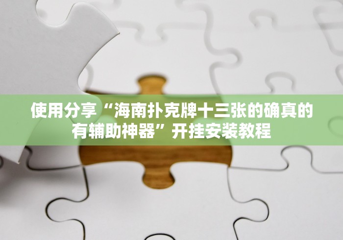 使用分享“海南扑克牌十三张的确真的有辅助神器”开挂安装教程 使用分享“海南扑克牌十三张的确真的有辅助神器”开挂安装教程