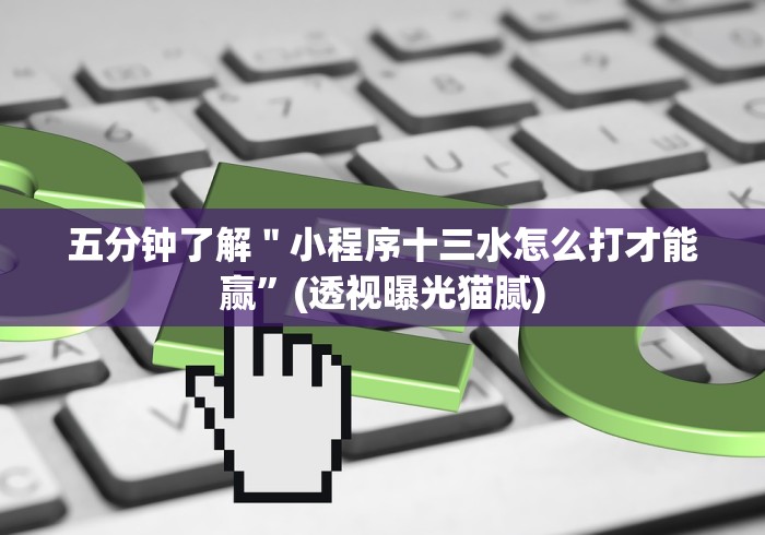 五分钟了解＂小程序十三水怎么打才能赢”(透视曝光猫腻)