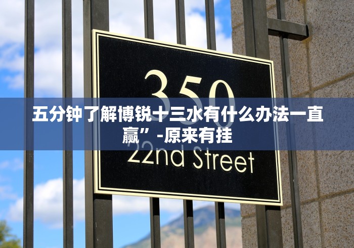 五分钟了解博锐十三水有什么办法一直赢”-原来有挂