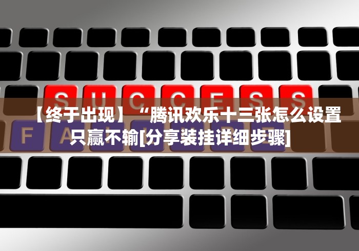 【终于出现】“腾讯欢乐十三张怎么设置只赢不输[分享装挂详细步骤]