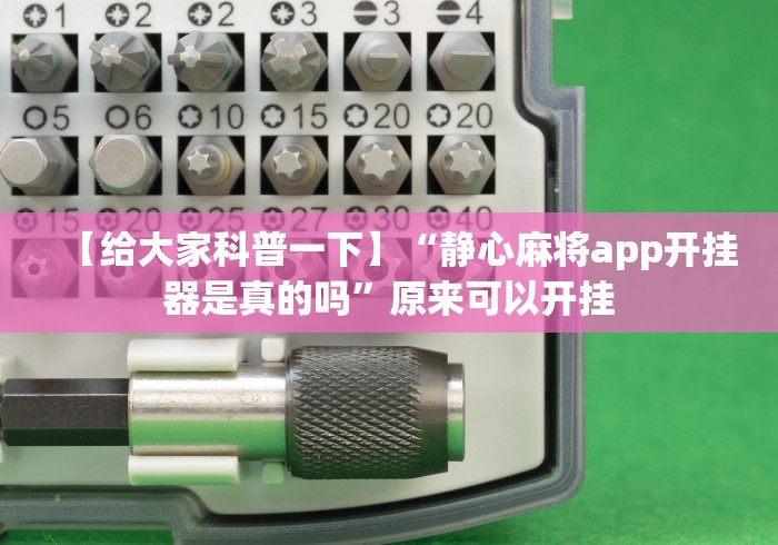 【给大家科普一下】“静心麻将app开挂器是真的吗”原来可以开挂