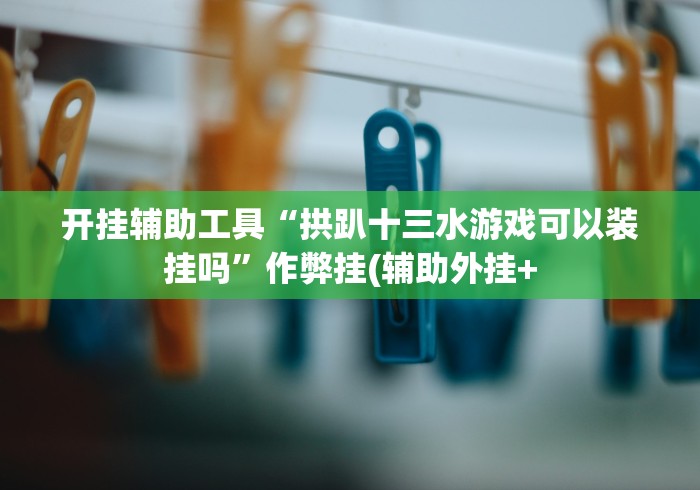 开挂辅助工具“拱趴十三水游戏可以装挂吗”作弊挂(辅助外挂+